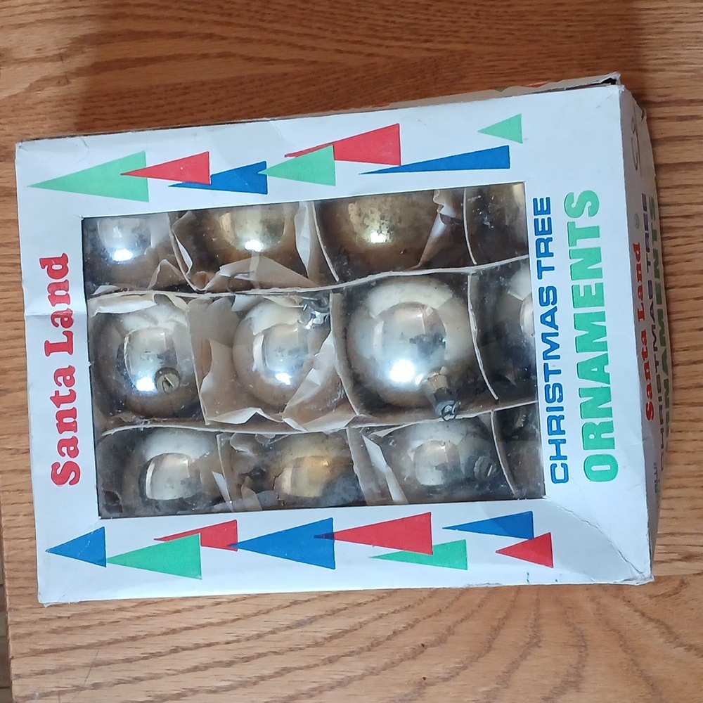Vintage Gold And Silver Christmas Ornaments